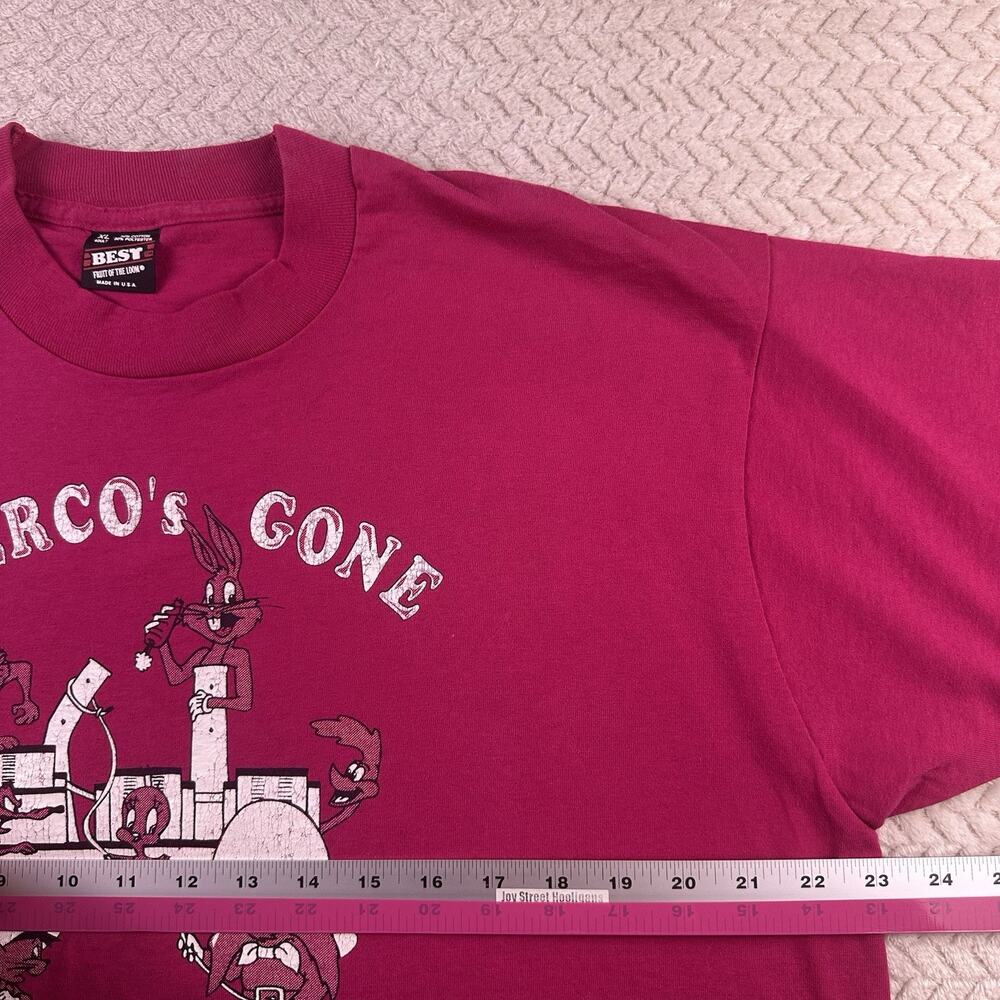 Vintage Looney Tunes Single stitch‎ “Sherco’s Gone Looney” 90s USA XL - Picture 7 of 9